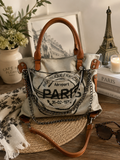 Gray and black stylish tote bag