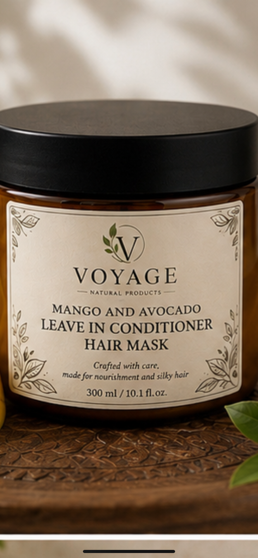 Voyage all natural Mango and avocado butter leave-in container