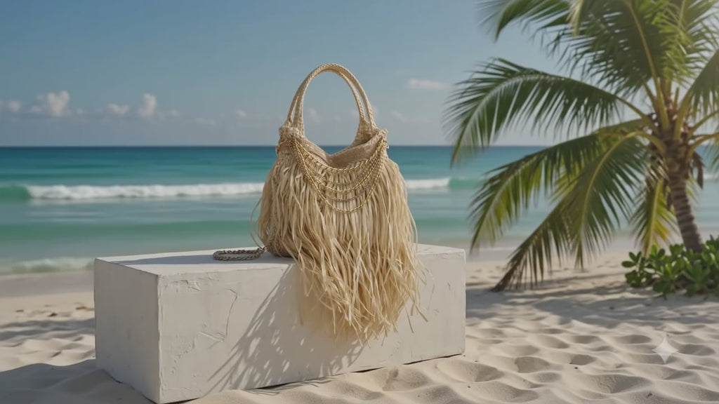 Handmade natural tote bag